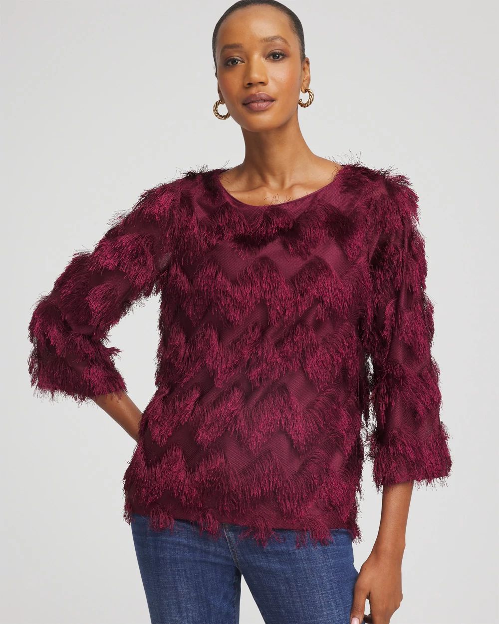 Chevron Fringe Party Top | Chico's